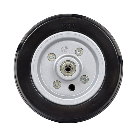 6 x 2 Caster for Drive Titan & Titan AXS Power Chairs, featuring a black and silver rim with visible bearings and a solid, flat-free tire.