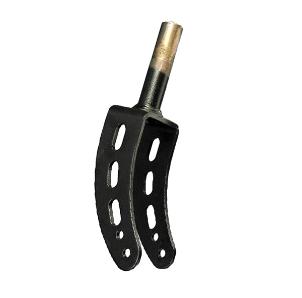 Caster Fork for the ActiveCare Medalist, Renegade, and Wildcat power chairs; a black metal tool with multiple holes.