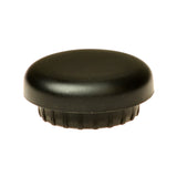 Caster Fork Dust Cover for the Golden Technologies Compass (GP600) power chair, a round object with a black cap designed to protect fork bearings from dirt and moisture.