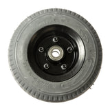 Caster Wheel for the Merits Atlantis 2 (P720) Power Chair featuring a black rim and a metal center, suitable as an OEM replacement part for the power chair's caster wheel assembly.