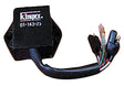 CDI Module for Arctic Cat Cheetah, El Tigre, and VIP Snowmobiles (1974-1975), featuring a black electrical device with attached wires, shown in a close-up view highlighting its compact design and wire connections.