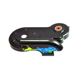 Chain Guard with Screws for the Razor Trikke E2, featuring a protective cover for the front-mounted motor with visible holes, essential for preventing injuries by covering the chain on the electric scooter.