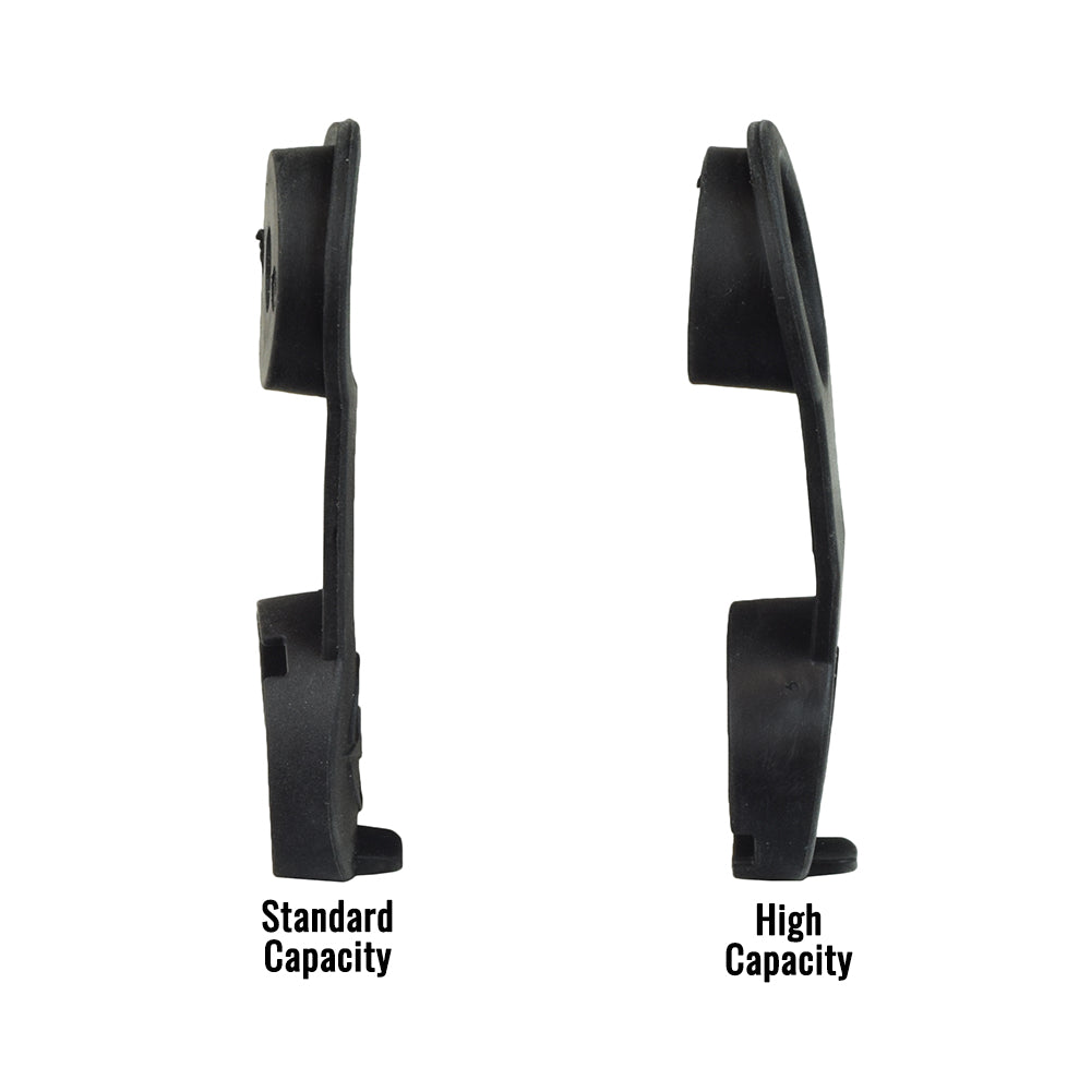 Charging Port Cover for the Go-Go Elite Traveller (SC40E), Elite Traveller Plus (SC53/SC54), and Ultra X – close-up of a black plastic cover designed to protect the scooter's battery charging port.