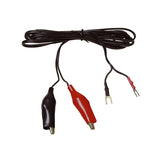 12 Volt 1.0 Amp 12BC1000D-1 Battery Trickle Charger with alligator clamp connectors and a black wire bundle, ideal for recharging 12V sealed lead acid batteries.