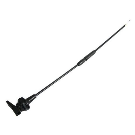 Choke Cable for Arctic Cat Snowmobiles (1995-2007) featuring a black antenna-like handle, essential for manual choke operation on various models.