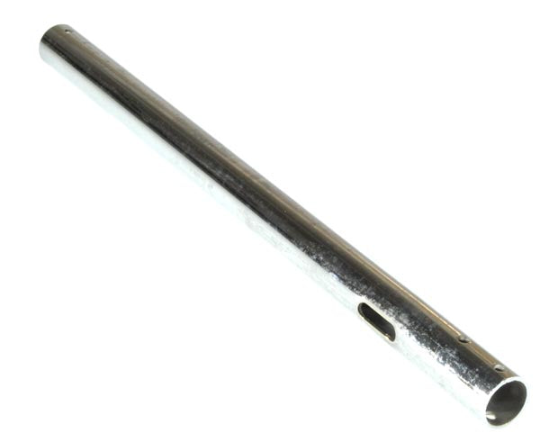 Chrome Steering Pipe for the Bladez Moby Gas Scooter, featuring a sleek metal rod with a hole, designed for the Tanaka PaveRunner TPB-350GX and TPB-400GX gas powerboards.