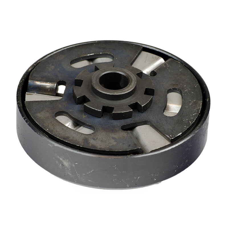 Clutch Assembly with Front Sprocket for Baja Doodle Bug (DB30), featuring a circular metal design with a central hub and an 11-tooth sprocket, essential for transferring power in the mini bike.