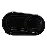 Clutch Cover for the Massimo Warrior 200 MB200 Mini Bike; thick-walled steel with multiple holes, rounded edges, and curved surfaces, designed to protect the clutch, sprocket, and rider's leg.