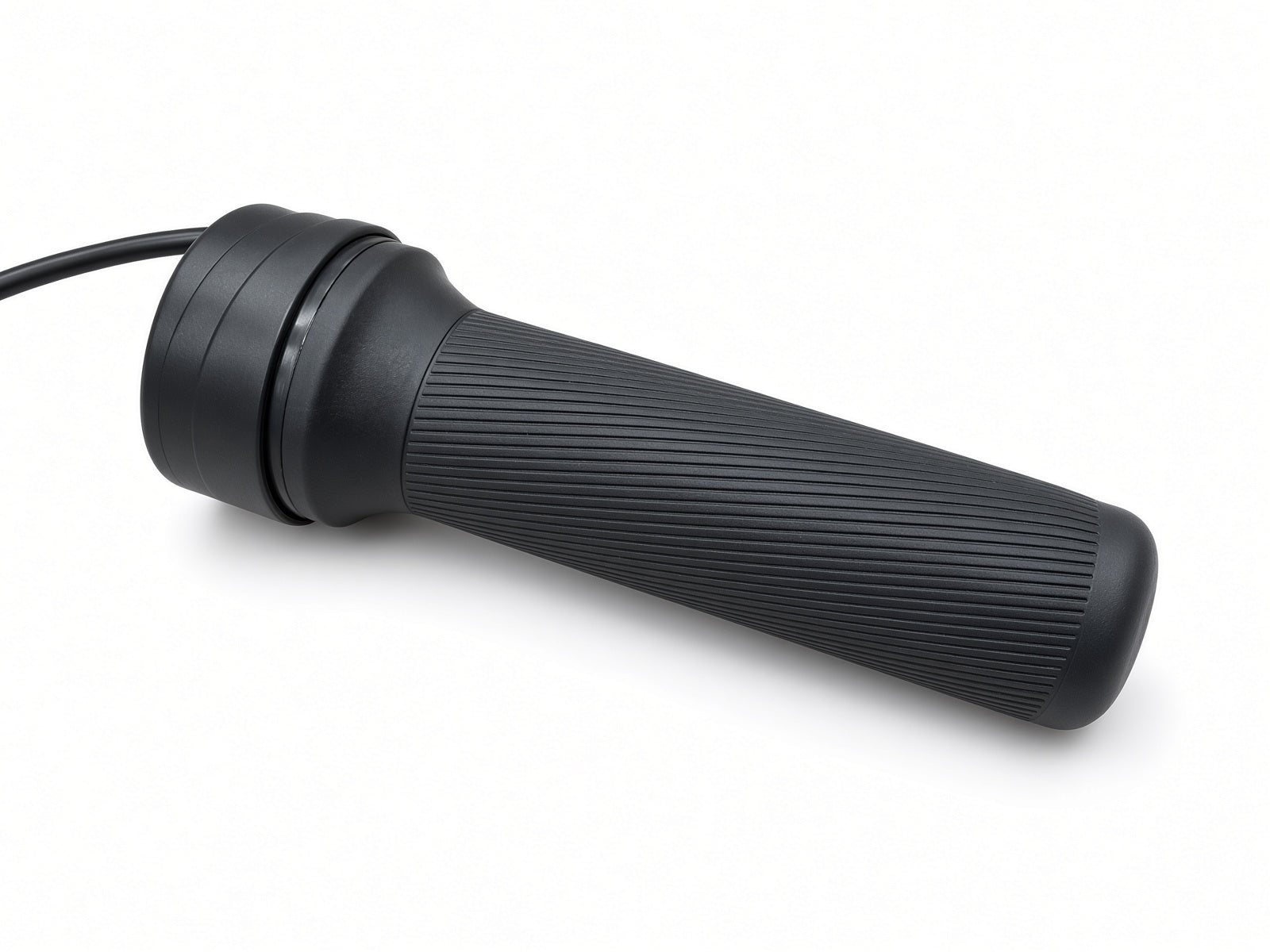 Ribbed rubber twist grip on the Coleman EVB200 throttle assembly