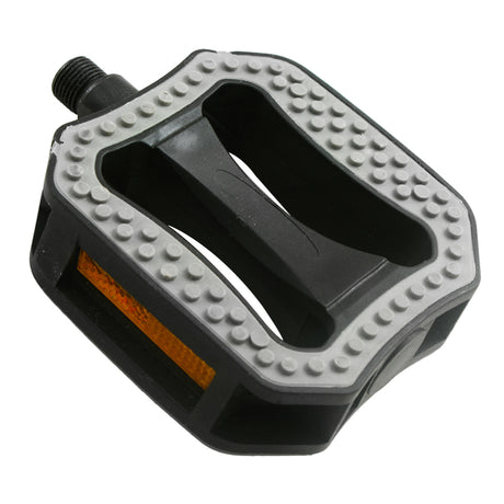 Comfort Grips ABS Pedals by Sunlite, featuring a textured black and grey design, perfect for bicycles, electric bikes, and scooters.