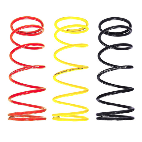 Compression Spring for 50cc, 125cc, and 150cc GY6 Engines - 1500 RPM, shown in a group of differently colored coil springs, essential for CVT transmission engagement and gear change rate.