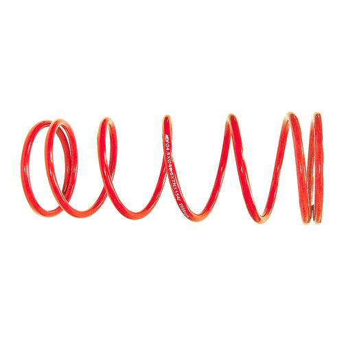 Compression Spring for 50cc, 125cc, and 150cc GY6 Engines - 1500 RPM, shown as a red spiral wire coiled precisely on a white background.