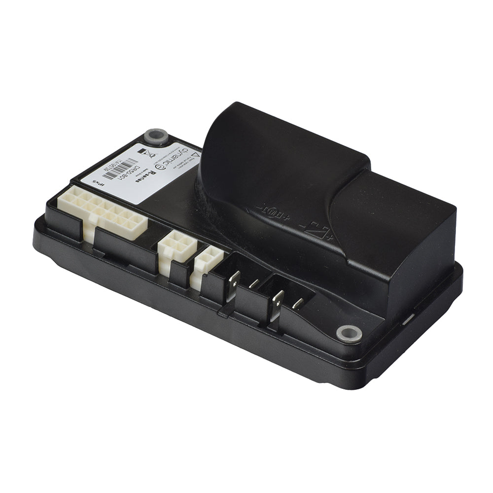 50 Amp Dynamic R-Series Controller for the Go-Go Elite Traveller (SC40E/SC44E) & Ultra X (SC40X/SC44X) showing black electronic device with white and black connectors, known for dependable performance and easy installation.