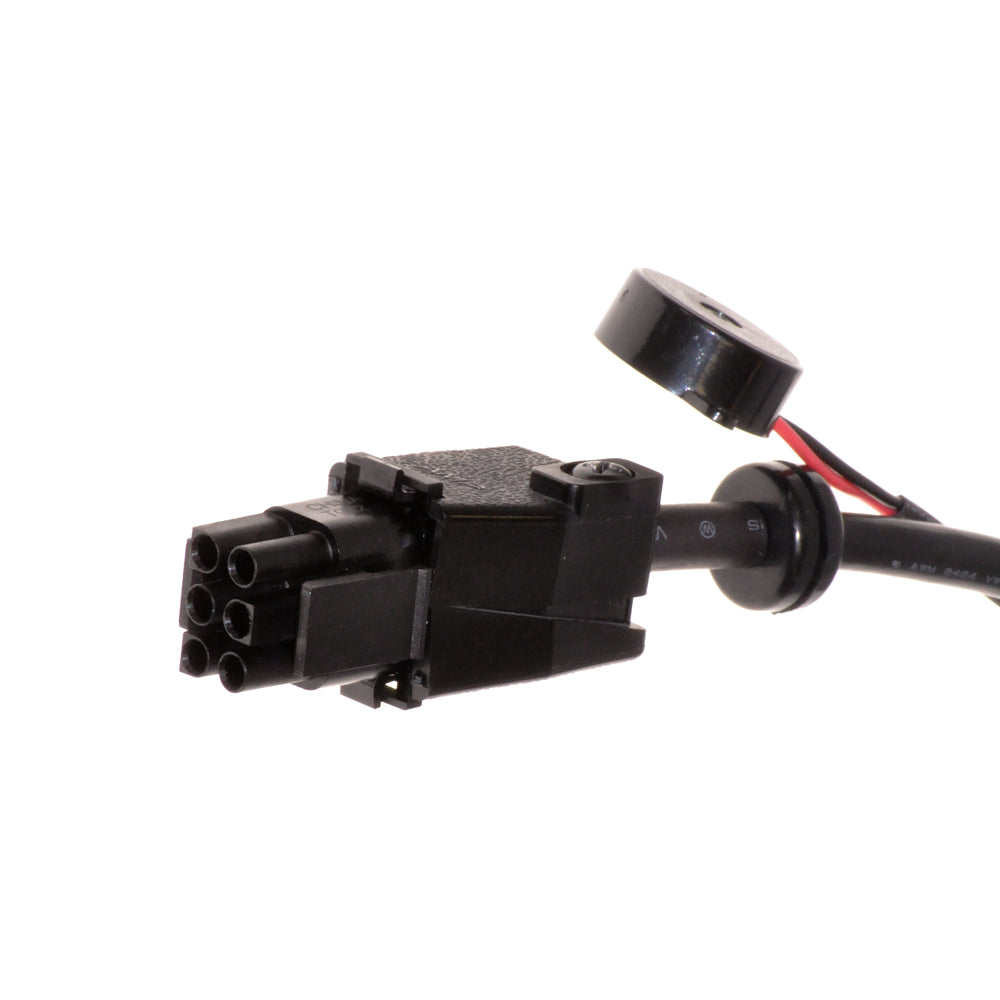 Controller Interface Harness for the Go-Go Travel Vehicle (SC40/SC44) showing close-up of black round cap, red and black wires, and connector components, essential for the S-Drive controller system.