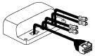 Controller for Pride Celebrity X (SC4001/SC4401) depicted in a black and white sketch, showing a rectangular controller unit with attached wires, designed for specific 3-wheel and 4-wheel models.