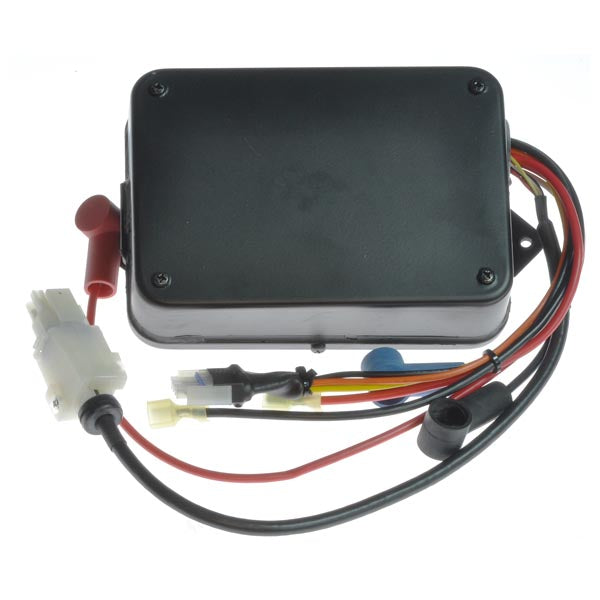 Controller IPC Assembly for the GoGo Travel Vehicle and Pride Bebop, featuring a black electronic device with visible cables and a black screen, essential for mobility scooter replacements.