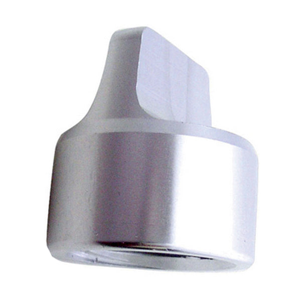 Coolant Reservoir Cap for Honda Scooters, featuring a polished aluminum finish and high-quality design.