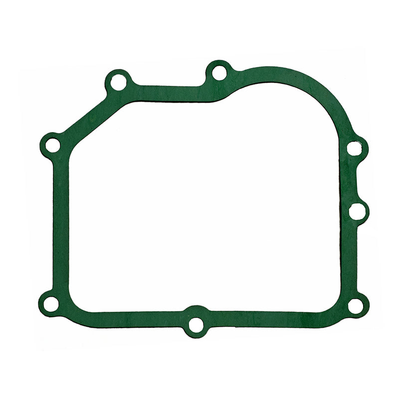 Engine Crankcase Gasket for Motovox MBX10 and MBX11 Mini Bikes, featuring a circular design with six holes, essential for maintaining crankcase integrity in mini bikes.