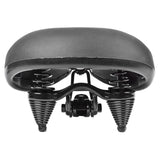 Cruiser HD Rental Saddle Seat for Bikes & Scooters featuring visible springs for added comfort and durability, suitable for various types of scooters and bicycles, enhancing ride quality with its practical design.