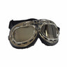 Cruiser Style Scooter Goggles with metal rims and adjustable elastic strap, designed to protect eyes from elements while riding. Features foldable ABS frame and anti-UV lenses.