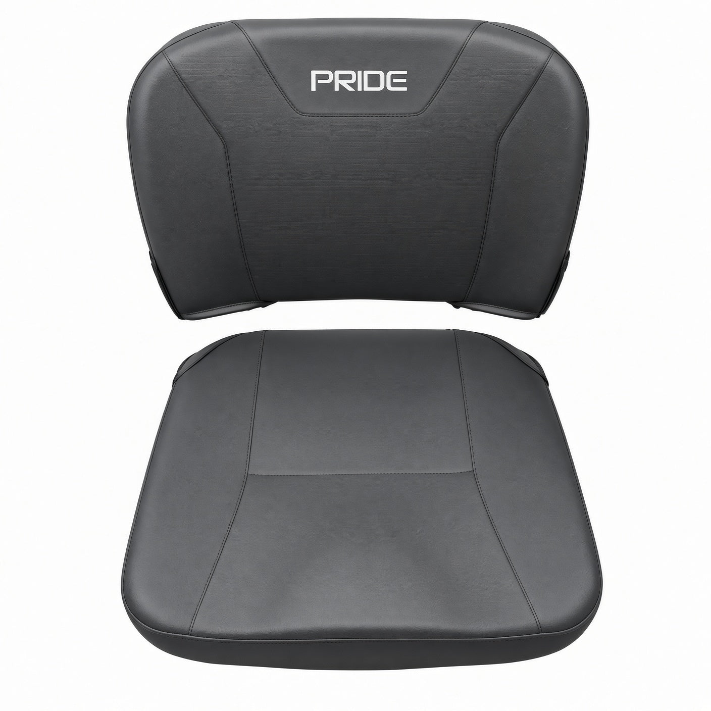 Pride CUS1707693 20x18 black vinyl seat base and seat back covers with Pride logo, for the Baja Bandit, Go-Chair, Go-Go Endurance and Revo 2.0