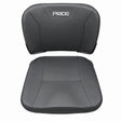 Pride CUS1707693 20x18 black vinyl seat base and seat back covers with Pride logo, for the Baja Bandit, Go-Chair, Go-Go Endurance and Revo 2.0