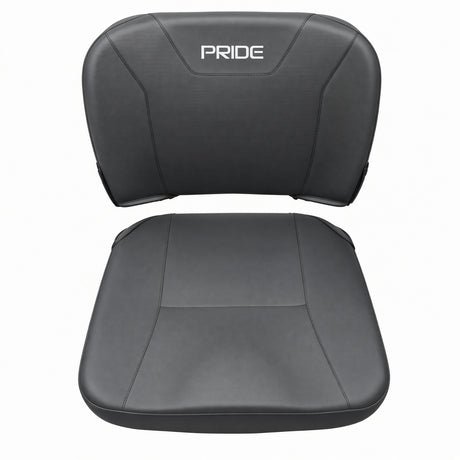 Pride CUS1707693 20x18 black vinyl seat base and seat back covers with Pride logo, for the Baja Bandit, Go-Chair, Go-Go Endurance and Revo 2.0