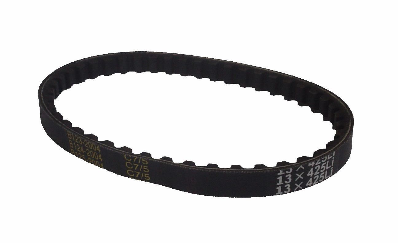 CVT Belt for Pocket Bikes: black belt with white text marking B124-2004 C7/5 13 x 425Li, used for CVT transmissions in pocket bikes and gas scooters.