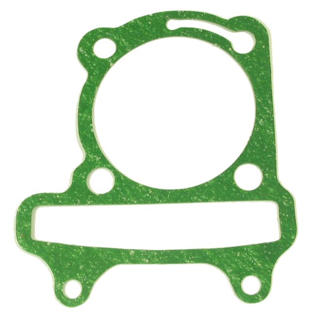 Cylinder Gasket for 125cc GY6 QMI152/157 and QMJ152/157 Engines, featuring multiple precision-cut holes for fitting, displayed in close-up.