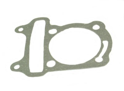 Cylinder Gasket for 150cc GY6 QMI152/157 and QMJ152/157 Engines, shown with precise cutouts and bolt holes, essential for sealing and performance in various scooters and ATVs.