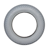 3.00-10 Foam-Filled Mobility Tire with Knobby Tread, featuring a white synthetic rubber construction, a central hole for rim fitting, and a durable tread suitable for various mobility chairs and scooters.