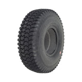 3.00-4 (10x3, 260X85) Foam-Filled Mobility Tire with Powertrax C248 Turf Tread, featuring a black tire with metal rim, ideal for older mobility scooters and power chairs.