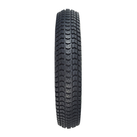 14x3 (3.00-8) Black Pneumatic Mobility Tire with K372 Turf Tread, featuring a narrow lip profile and a 1.375 bead width. Ideal for mobility scooters and power chairs.