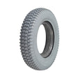 14x3 (3.00-8) Foam-Filled Mobility Tire with C248 Powertrax Tread, featuring a black rim and non-marking gray knobby tread, compatible with Jazzy and Jet power chairs.