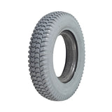 14x3 (3.00-8) Foam-Filled Mobility Tire with C248 Powertrax Tread, featuring a black rim and non-marking gray knobby tread, compatible with Jazzy and Jet power chairs.