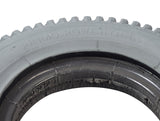 Close-up of the 14x3 (3.00-8) Foam-Filled Tire for Jazzy 600 and 614, showcasing the durable Primo Powertrax tread designed for flat-free, worry-free performance.