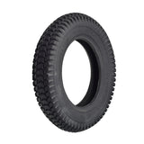 14x3 (3.00-8) Black Pneumatic Tire with C248 Powertrax Tread, featuring a detailed tread pattern, designed for enhanced traction on power chairs, shown in a close-up view.