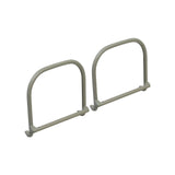 Side Mattress Retainer for Drive Medical Beds: A pair of white metal bars designed to secure and prevent the mattress from dislodging.