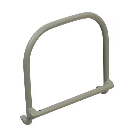 Side Mattress Retainer for Drive Medical Beds, a gray metal tool designed to secure the mattress, preventing it from being easily dislodged.