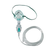 Drive Medical Panda Pediatric Compressor Nebulizer with a medical oxygen mask and tube, designed for children, including a disposable neb kit, pediatric aerosol mask, tubing, and carry bag.