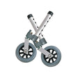 5 Swivel Wheel with Lock & Rear Glides for Drive Medical Walkers (Set of 2), featuring grey and black design, black rubber wheels, and adjustable locking mechanism, suitable for a weight capacity of 350 lbs.