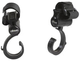 Close-up of Accessory Hooks for Walkers & Rollators (Set of 2), showing durable black straps and metal hooks designed for carrying essentials, fitting most walker and rollator models.