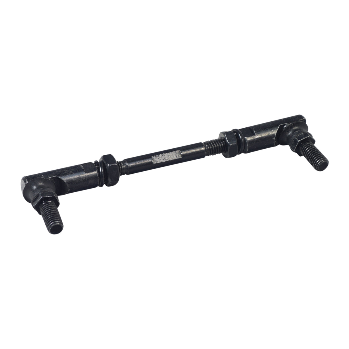 Tie Rod for Drive Medical ZooMe Flex & ZooMe Auto-Flex Scooters, showing a black metal rod with attached nuts, essential for scooter stability and replacement needs.