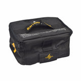 12 Volt Battery Bag Assembly for the Drive Medical Phantom & Stingray Scooters, featuring a durable black and yellow nylon fabric, designed to securely hold and protect AGM mobility batteries.