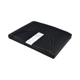 Drive Medical Molded Cushion for Wheelchairs and Power Chairs, featuring a black, rectangular cushion with a white label, designed for posture support and pressure reduction.