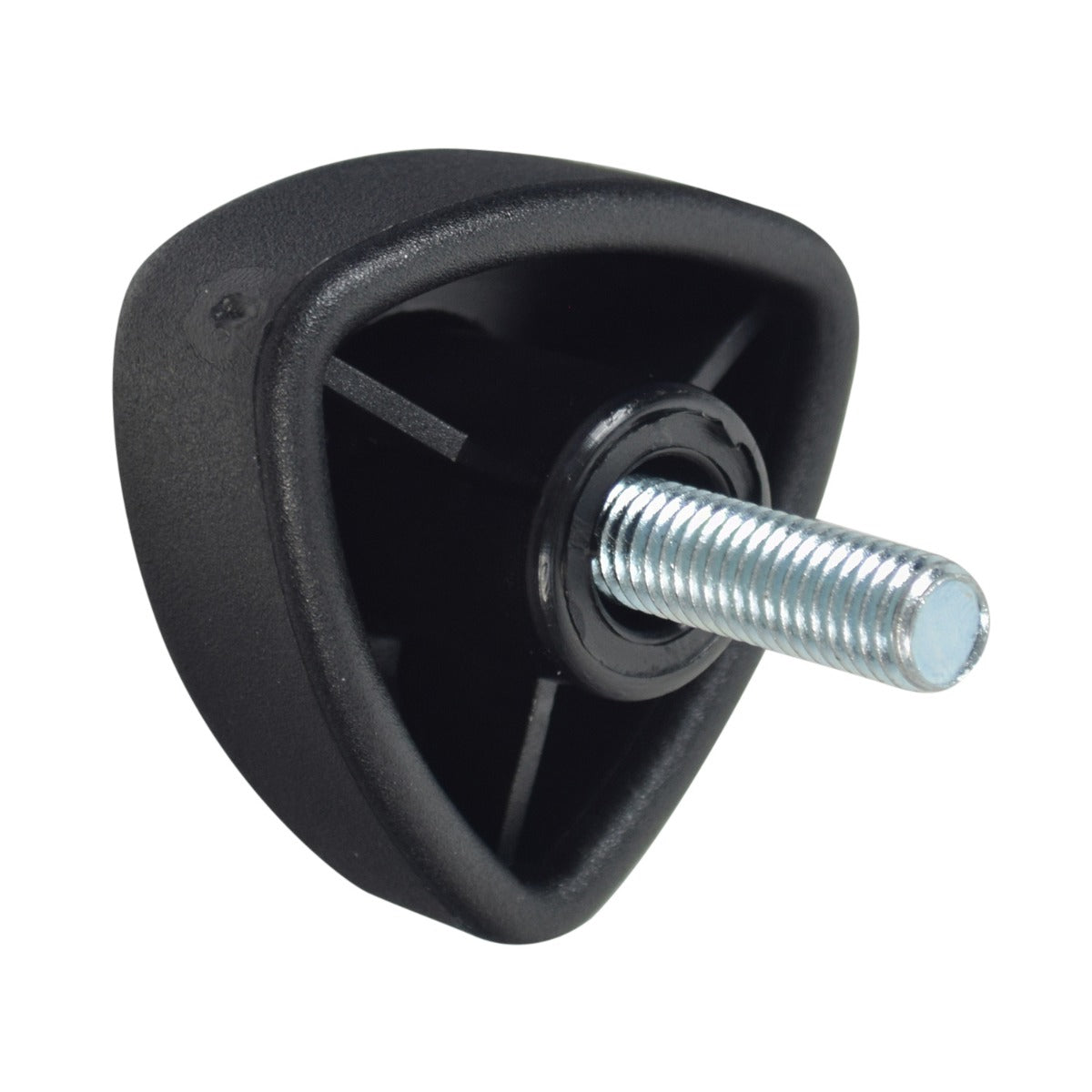 Armrest Adjustment Knob for Drive Panther, Phantom, Phoenix, Scout DST, & Ventura Scooters, & Titan AXS Power Chairs; a black plastic knob with a central bolt, close-up view.