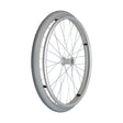 24x1-3/8 Rear Wheel for the Drive Cougar Wheelchair, showcasing a close-up of the wheel's spokes, rim, and tire, designed for robust performance and smooth maneuverability.