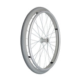 24x1-3/8 Rear Wheel for the Drive Cougar Wheelchair, showcasing a close-up of the wheel's spokes, rim, and tire, designed for robust performance and smooth maneuverability.