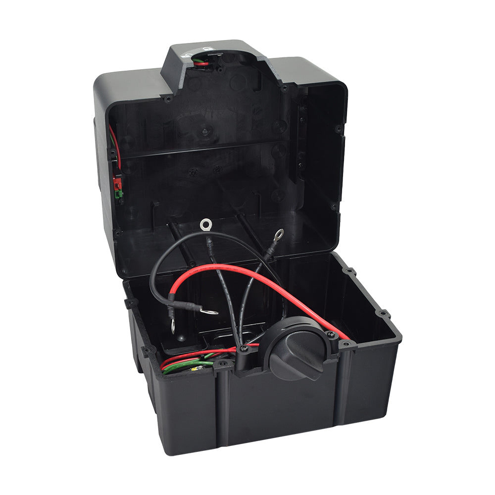 Battery Box Assembly for the Drive Phoenix HD3 & HD4 (Blemished), featuring a black box with visible red wires and a plastic knob.