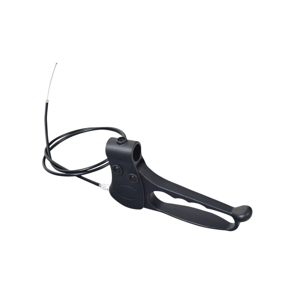 Hand Brake with Cable for Drive Medical Rollators: A black device attached to a cable, designed for braking on rollators, suited for either left or right side use.